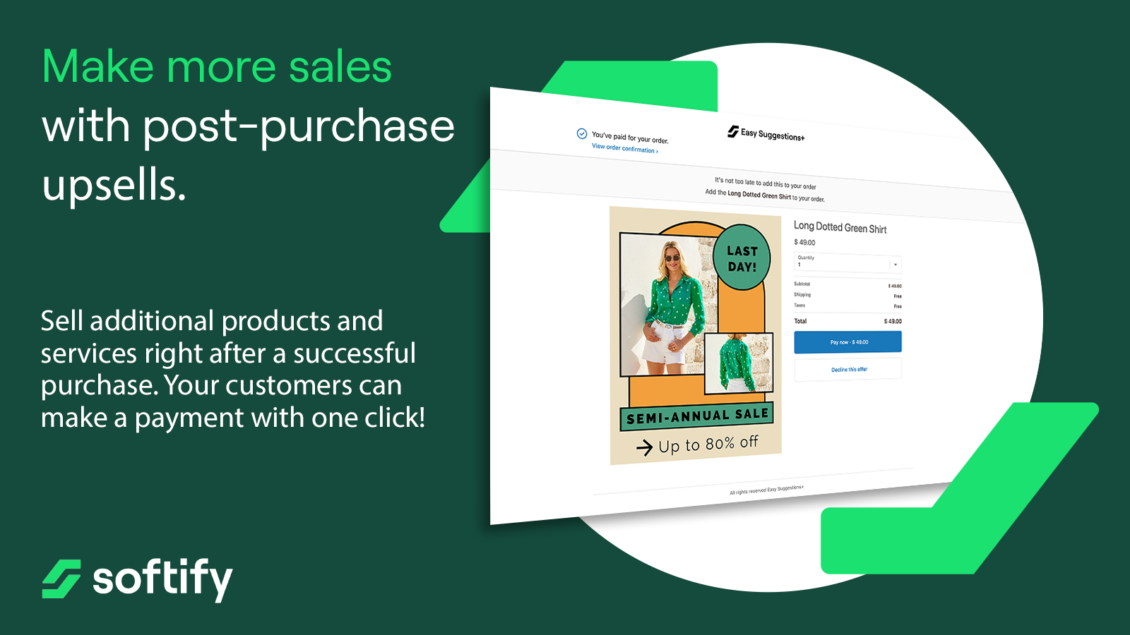 Second Screenshot of Easy Upsell+ for Shopify.